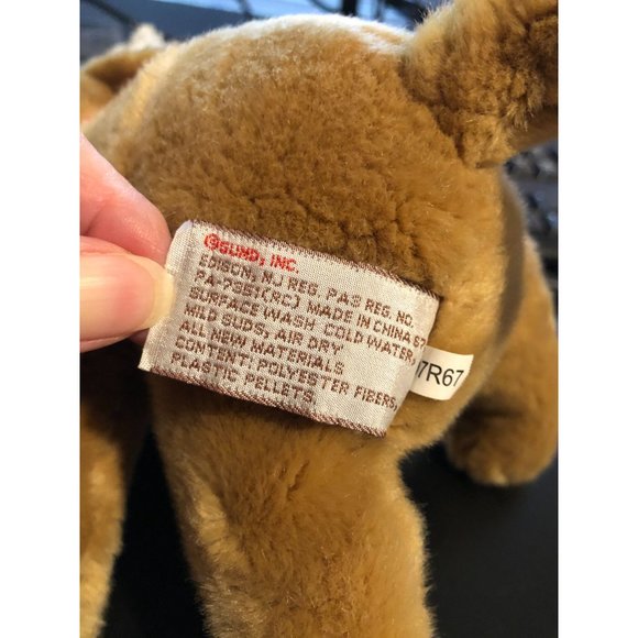 Gund "Boomer" Puppy Dog Plush Yellow Lab, Tan, Red Collar 8" 2002 Vintage - Picture 8 of 8